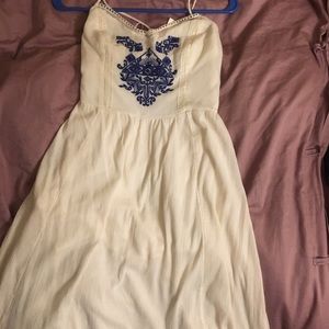Hollister high low white dress